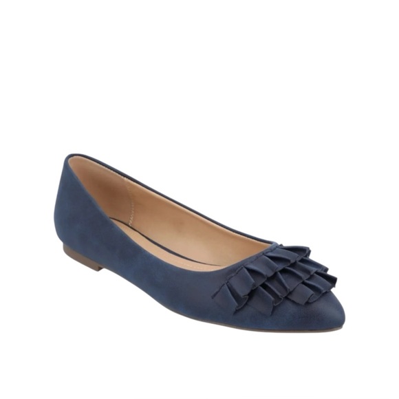 Journee Collection Shoes - Journee Collection Judy Women's Ballet Flat Blue Faux Leather